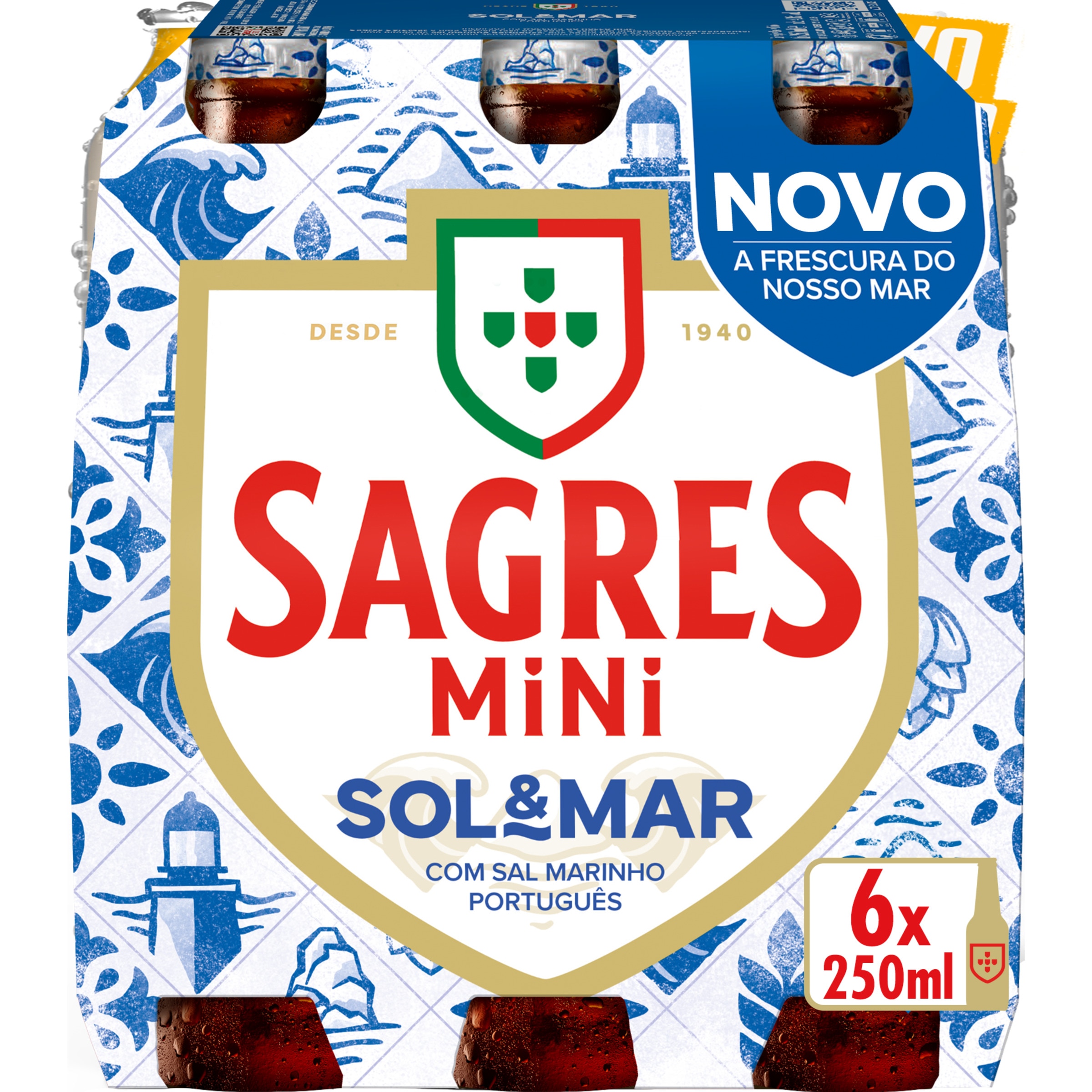 Cerveja Sol & Mar Mini Pack 6 unidades garrafa 25 cl