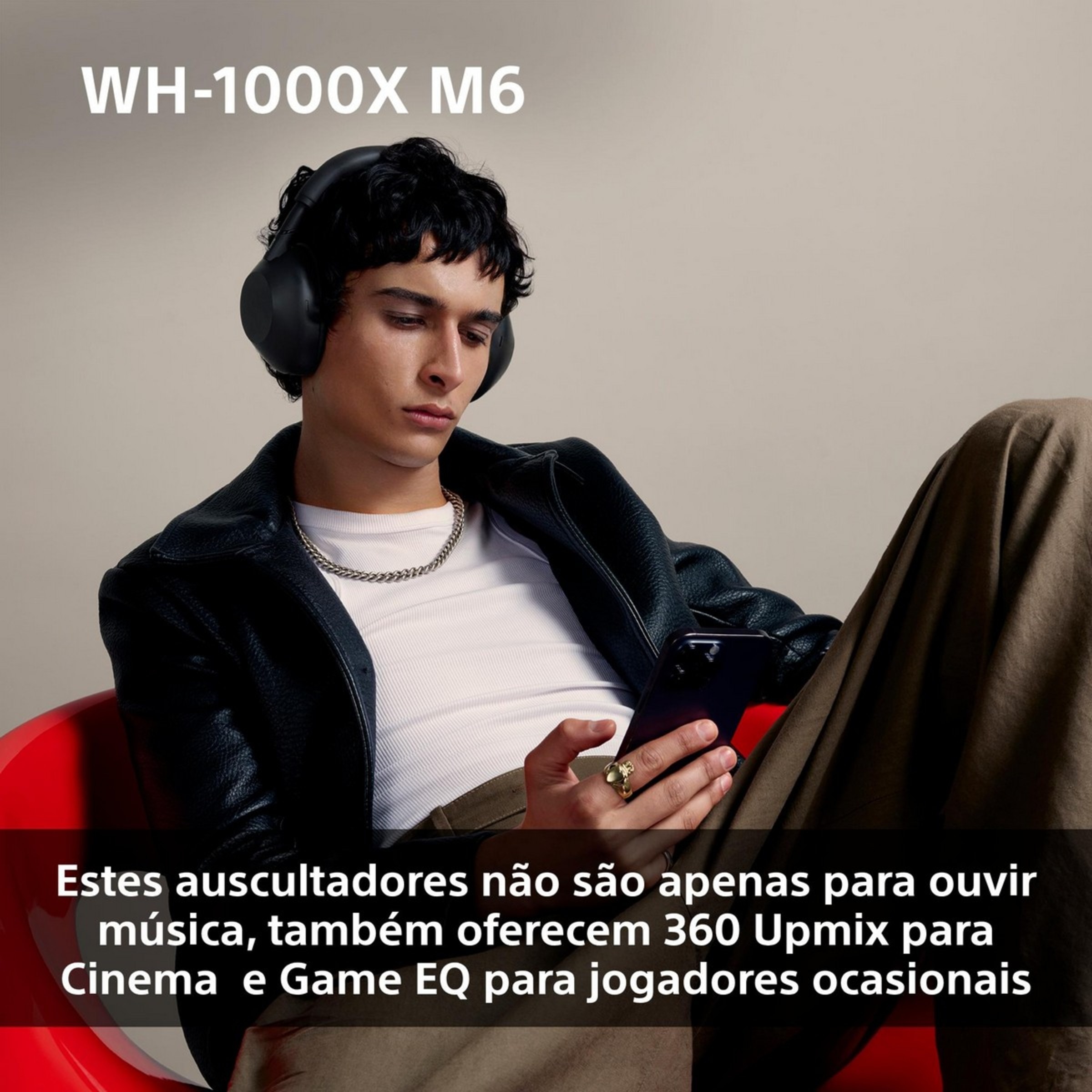 Auscultadores Bluetooth Sony WH-1000XM6, Noise Cancelling Preto-9