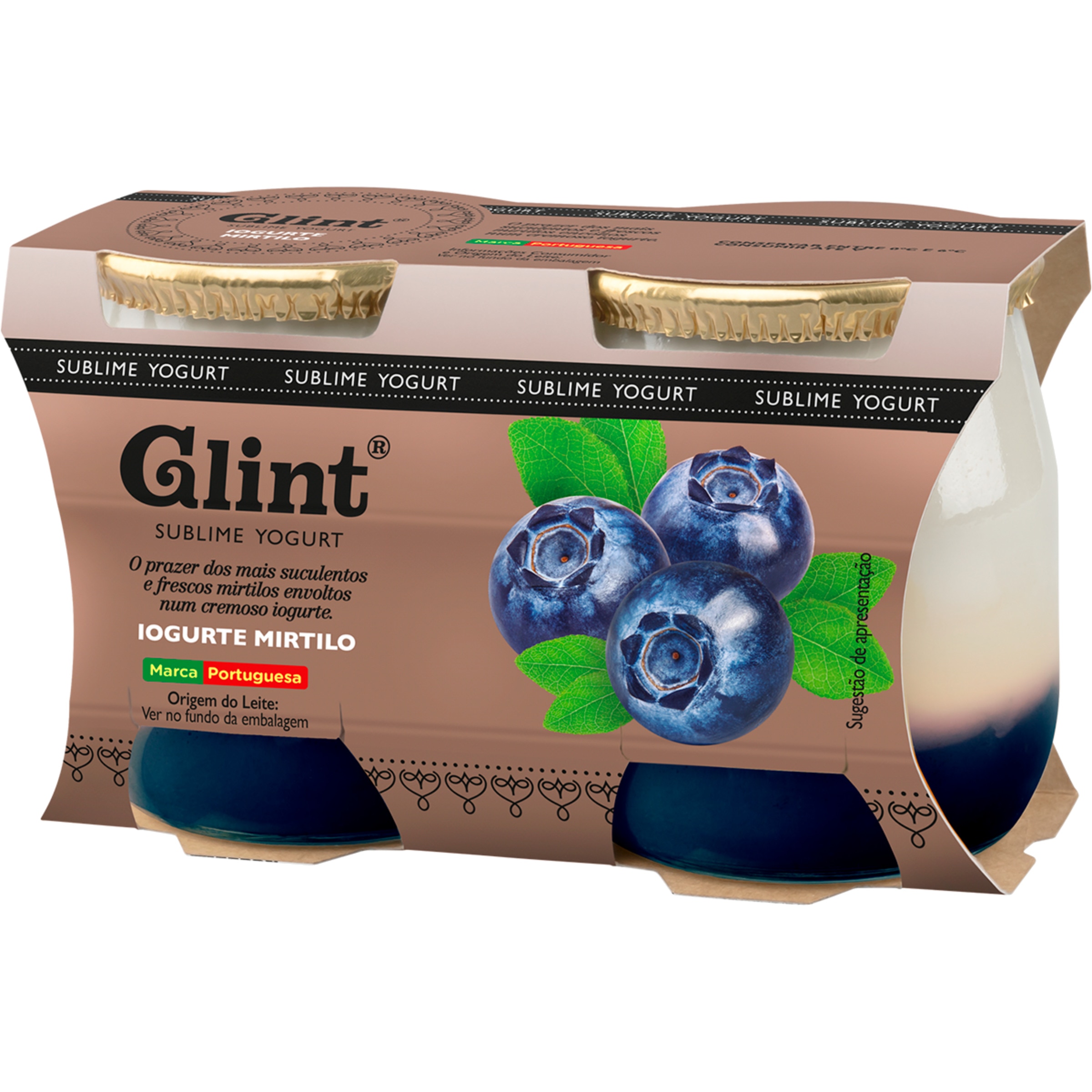 Iogurte de Mirtilo Pack 2 unidades embalagem 125 g