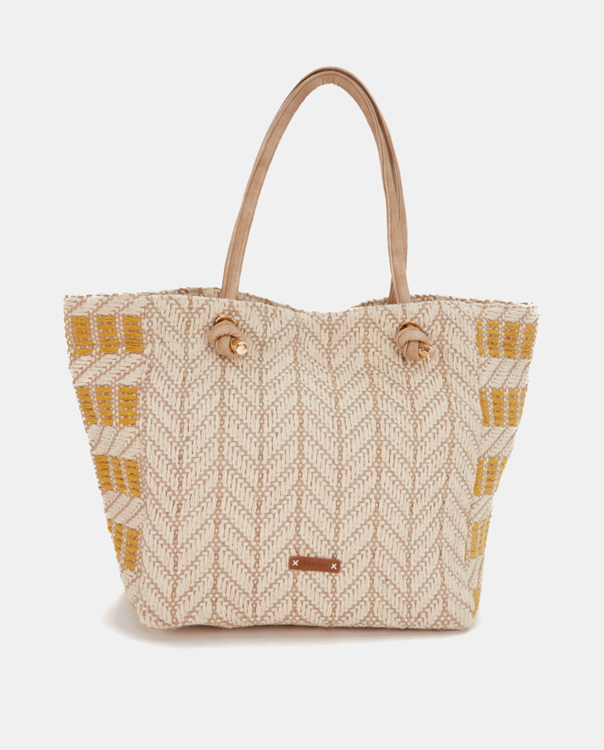 Saco de Praia Oceans Diary com Estampado - Amarelo Amarelo-1