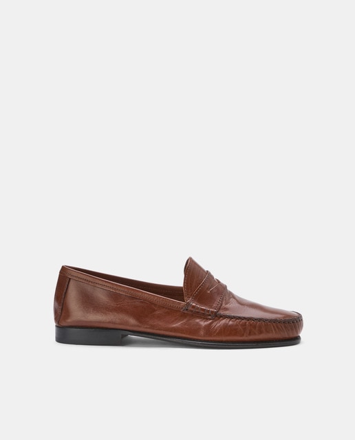 Imagen 0 de Mocasines de hombre Castellano de piel en color marrón claro