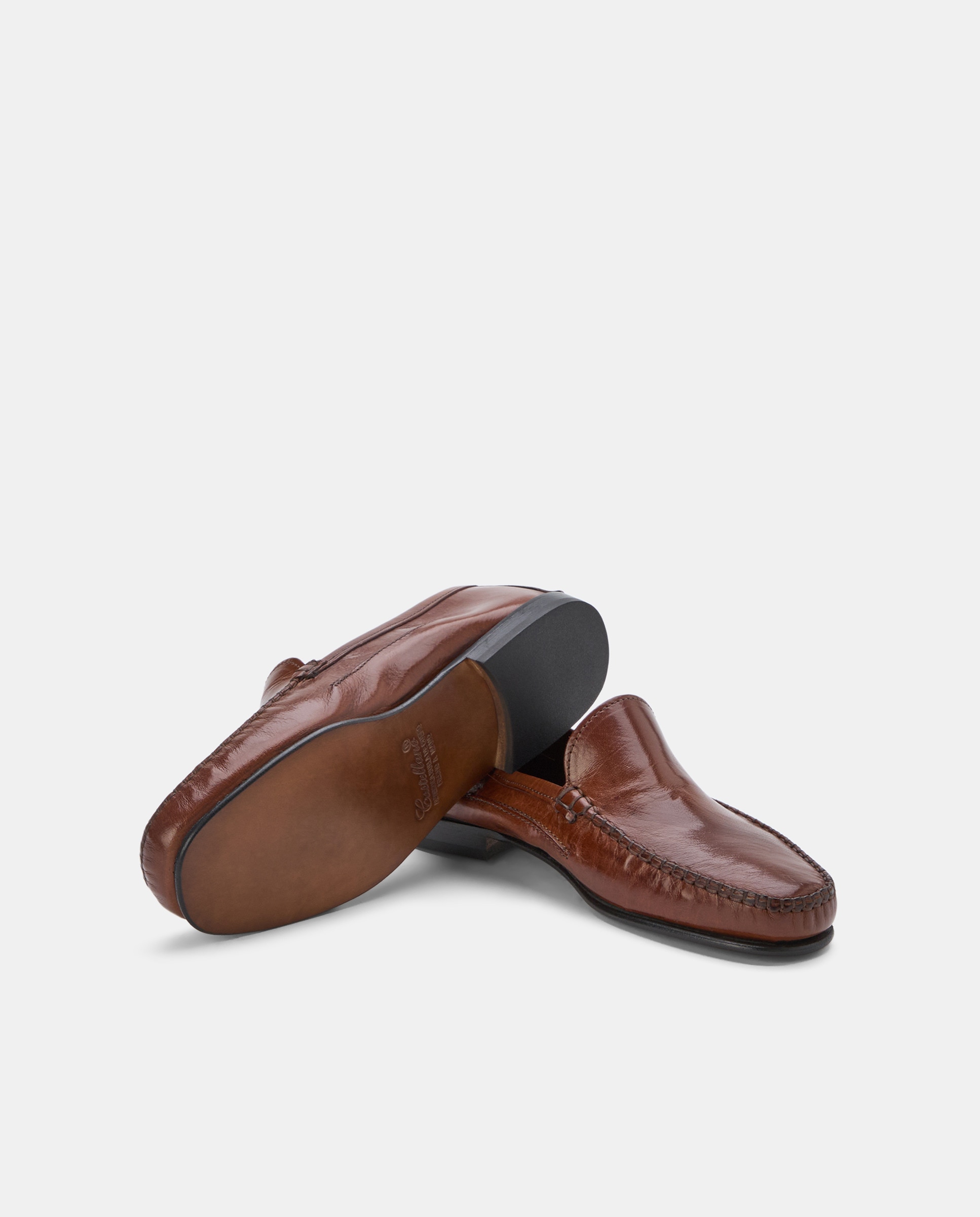 Mocassins Fernando com Travessão e em Pele Couro-2
