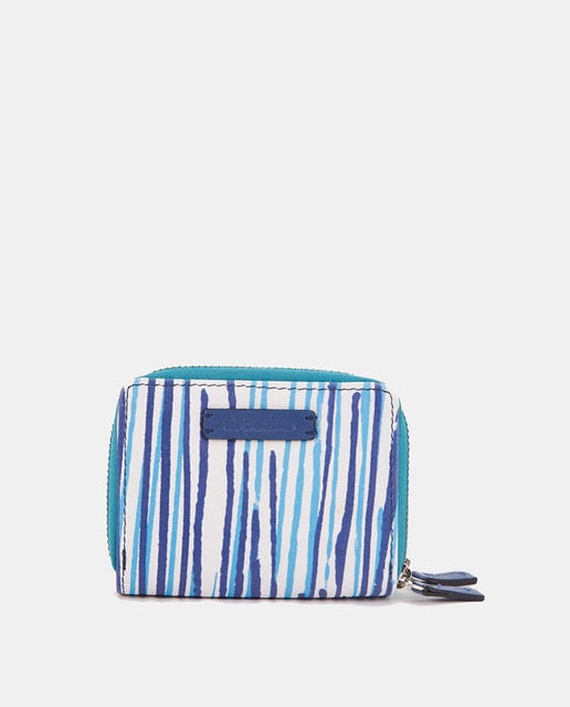 Imagem 0 de Porta-Chaves Oceans Diary em Pele com Estampado - Azul