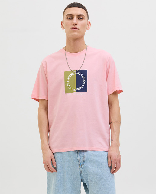 Imagem 0 de T-shirt de Manga Curta com Estampado à Frente