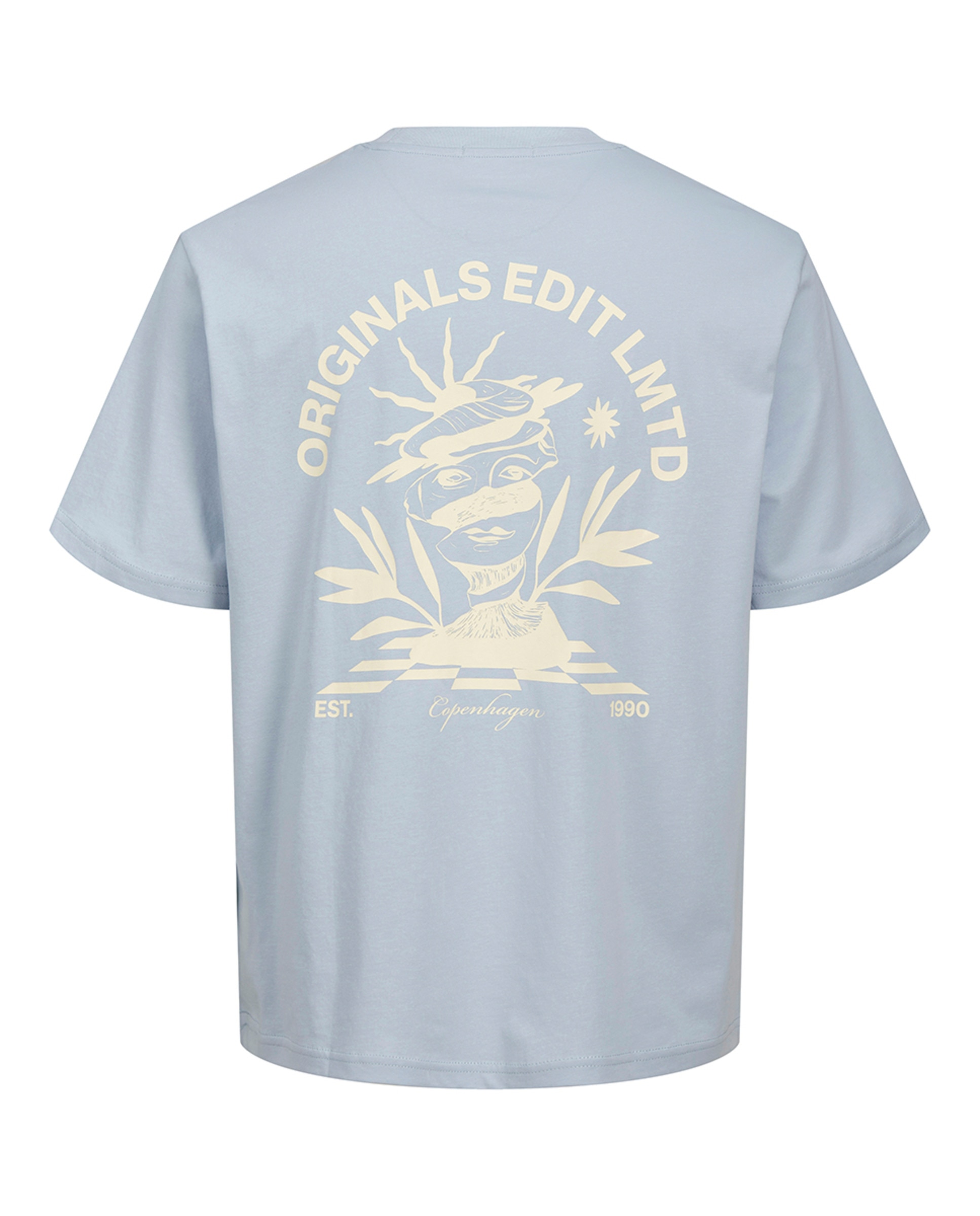 T-shirt de Manga Curta com Estampado Lateral e Backprint Azul-claro-7