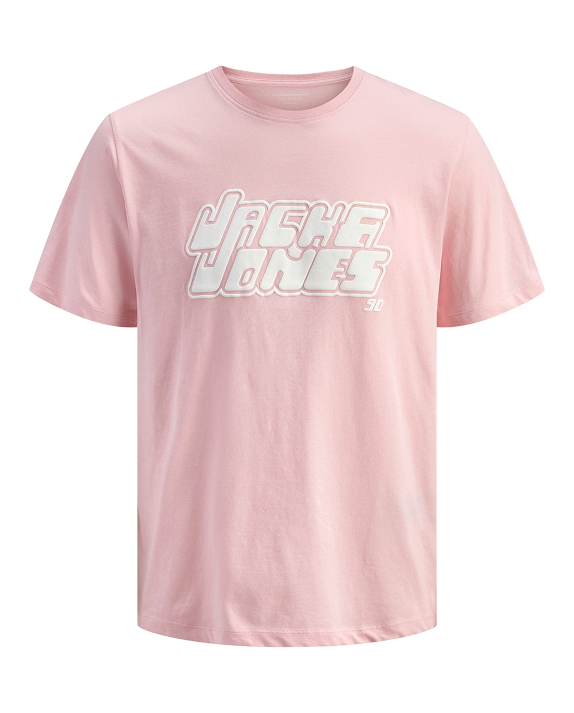T-shirt de Manga Curta com Estampado à Frente Rosa-6