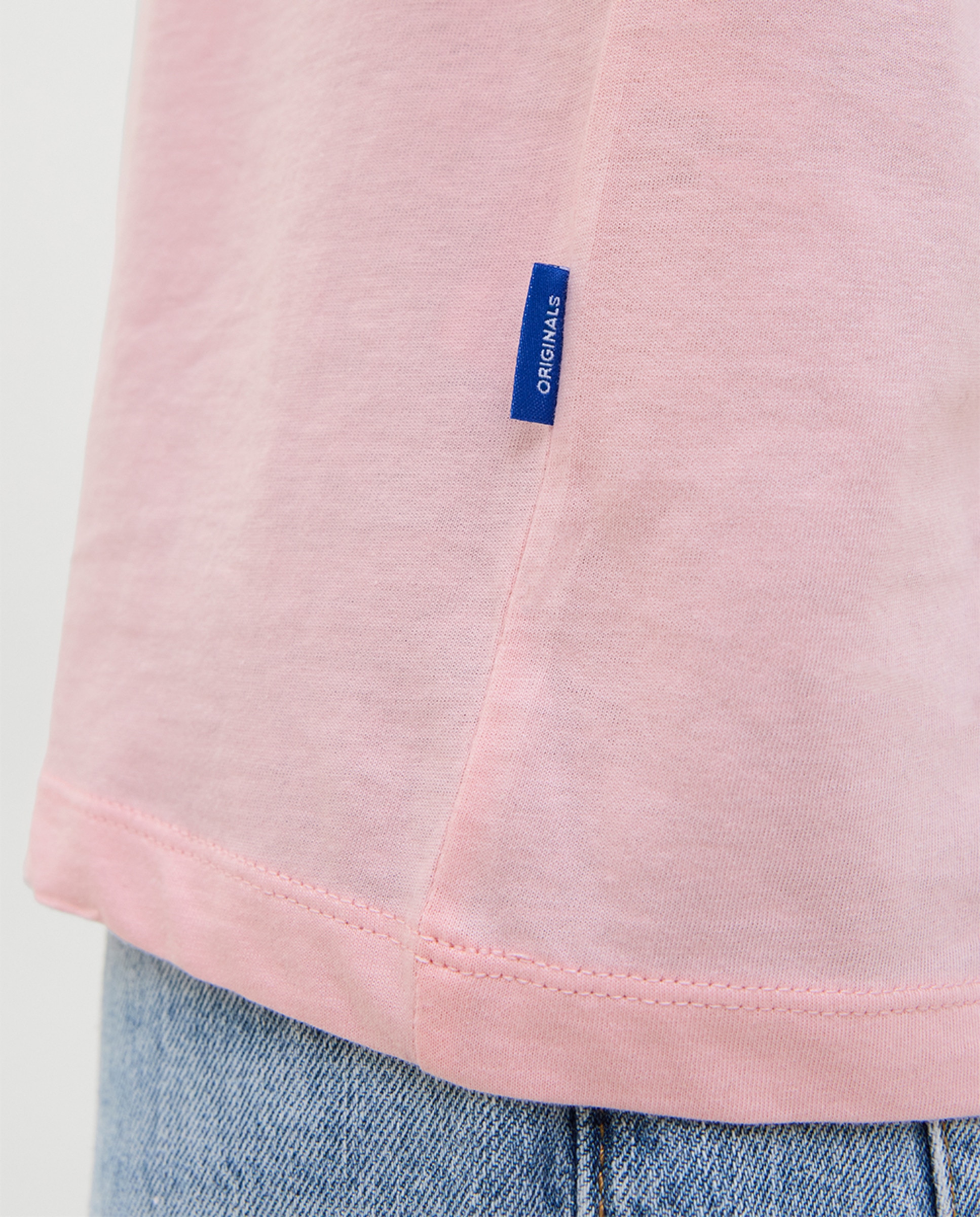 T-shirt de Manga Curta com Estampado à Frente Rosa-5
