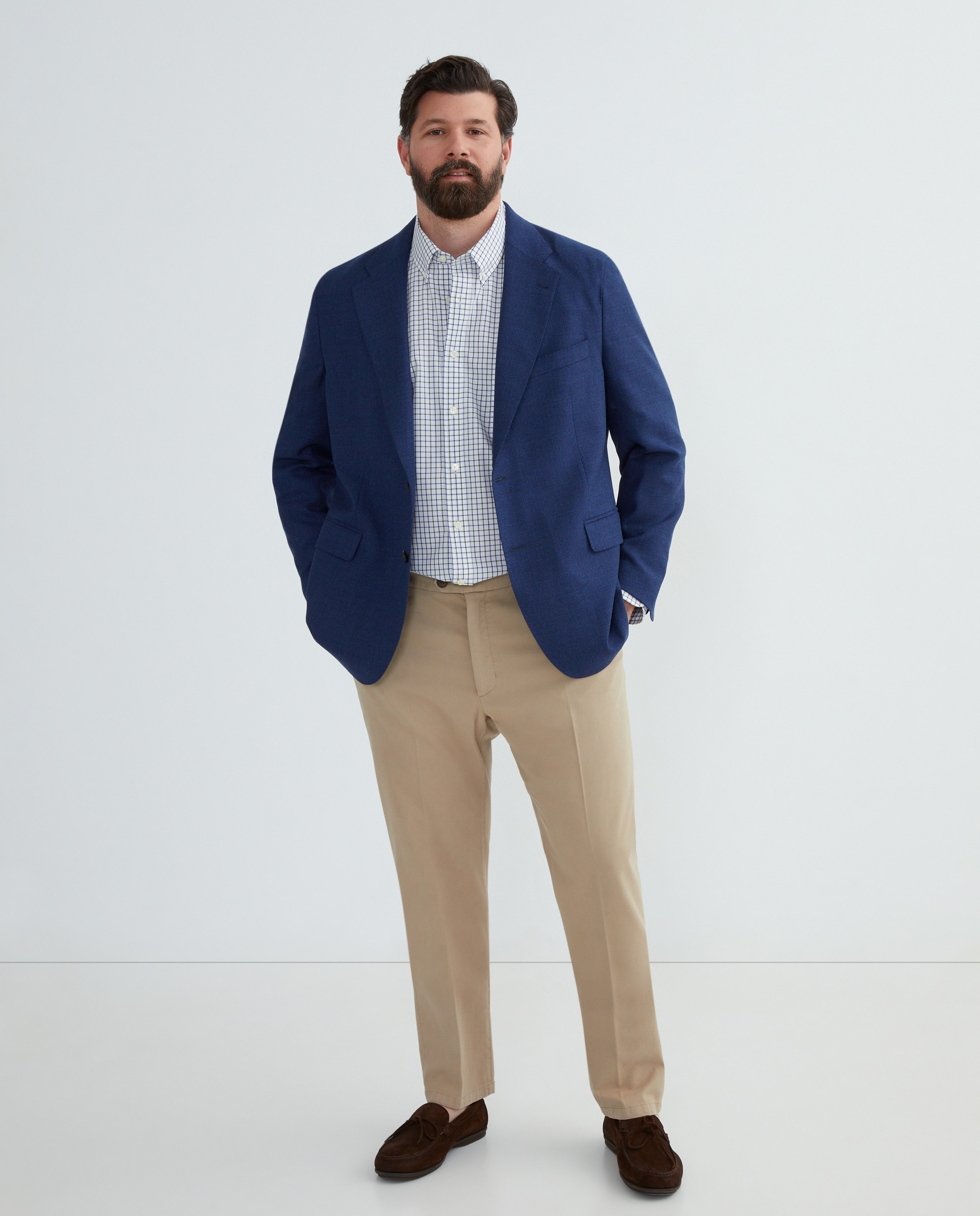 Blazer Desportivo com Estrutura Azul-2