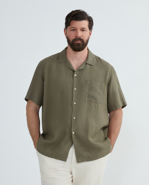 Imagem 0 de Camisa Tamanhos Grandes de Linho e Manga Curta