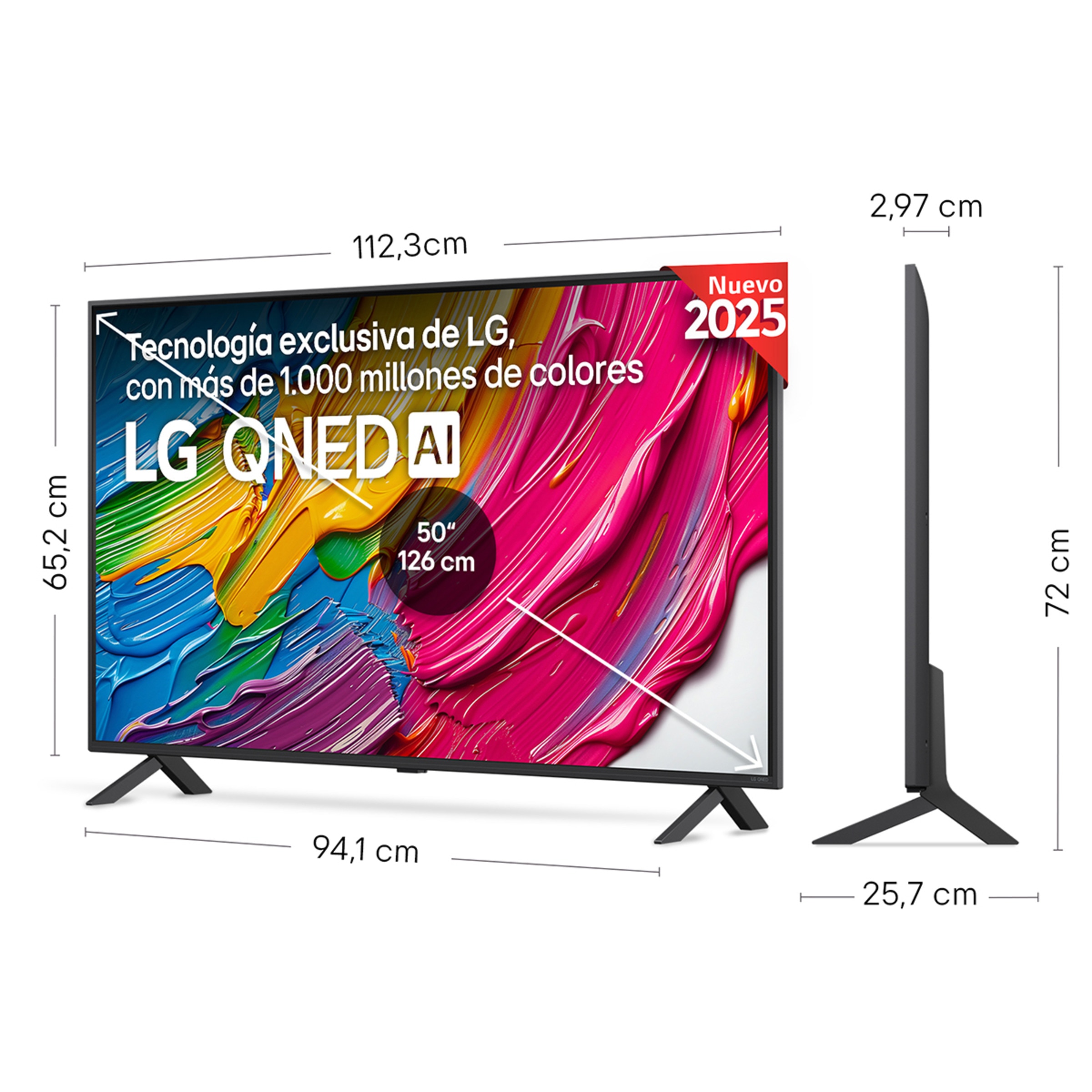 TV QNED AI 126cm (50") LG 50QNED80A6A, 4K Smart TV Negro-2