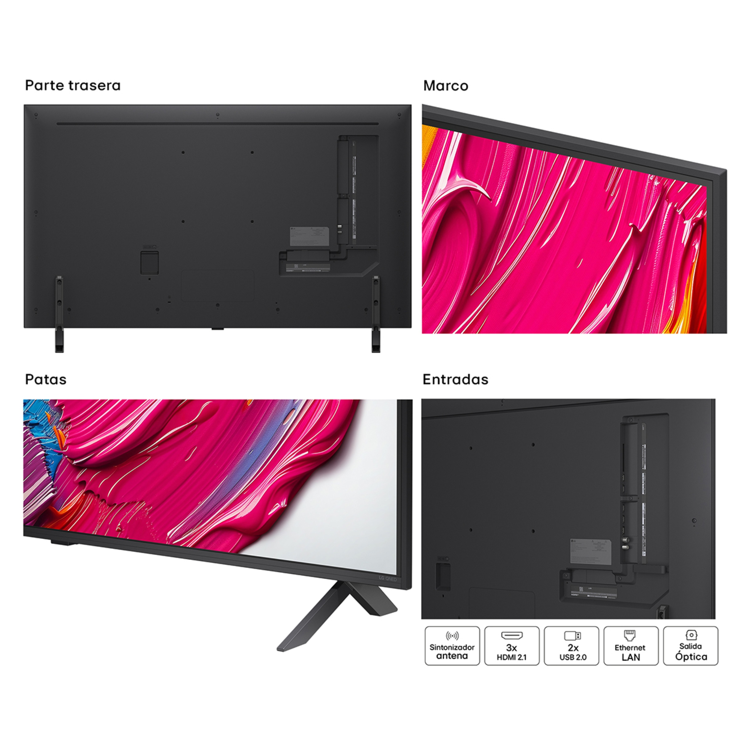 TV QNED AI 126cm (50") LG 50QNED80A6A, 4K Smart TV Negro-17