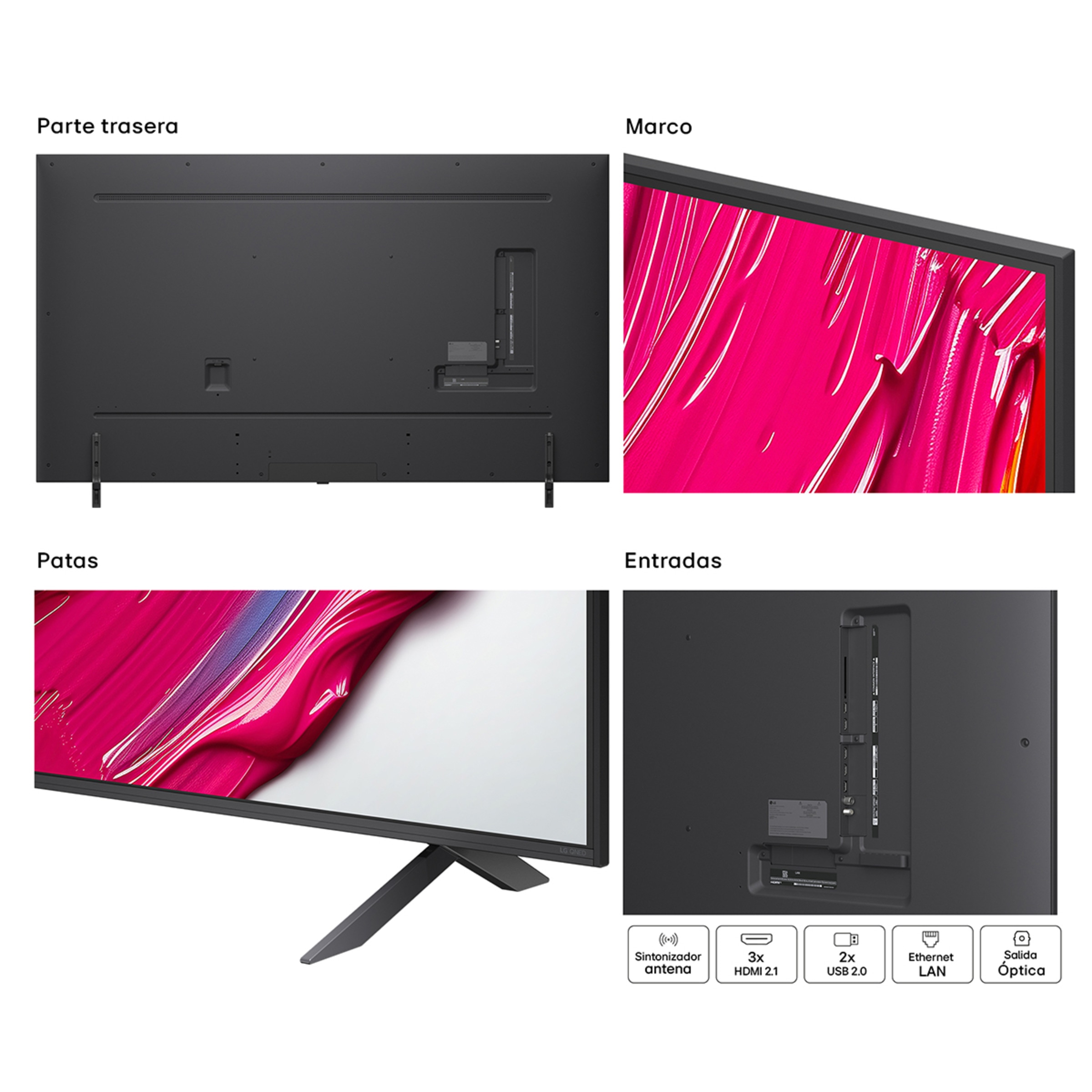 TV QNED AI 189cm (75") LG 75QNED80A6A, 4K Smart TV Negro-17