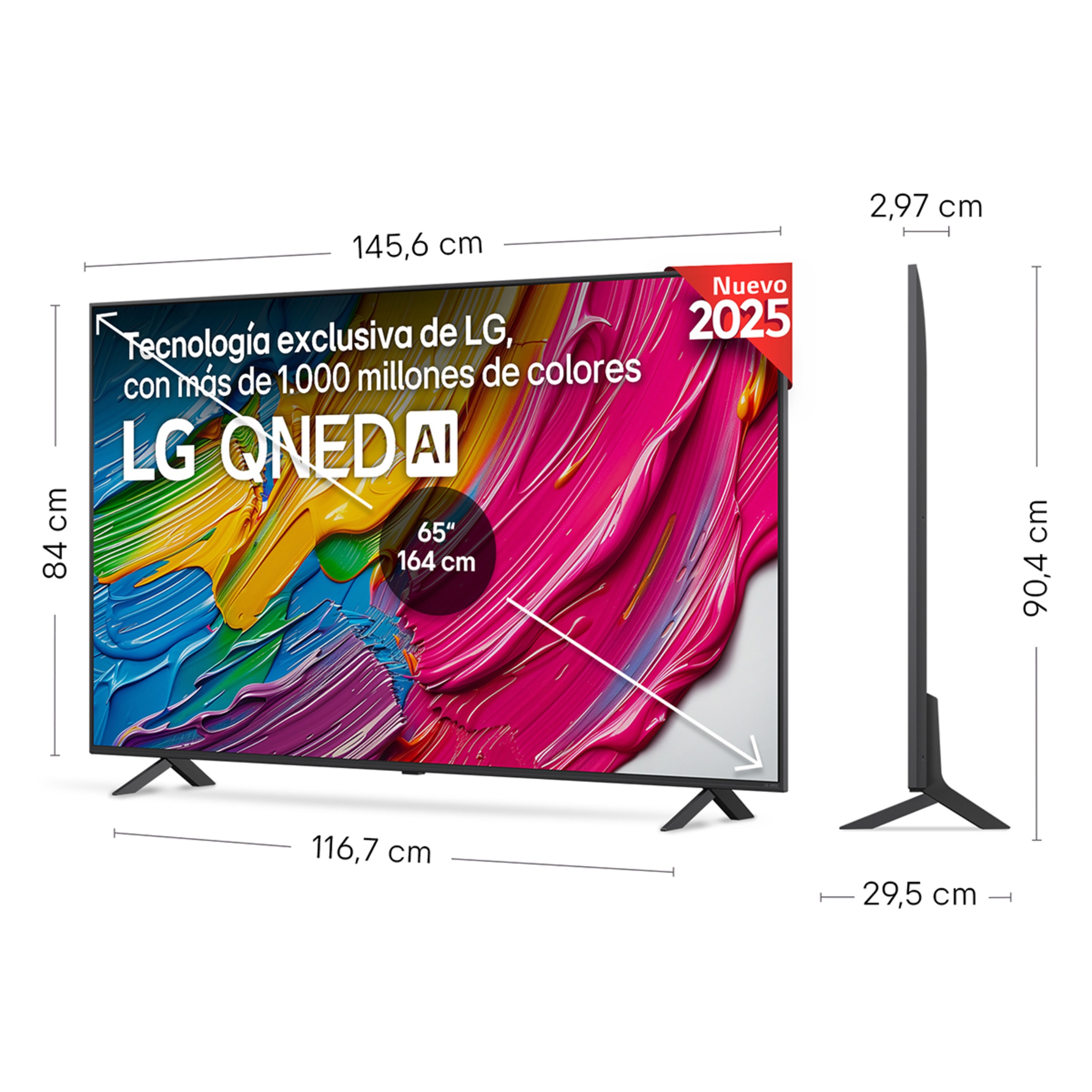 TV QNED AI 164cm (65") LG 65QNED80A6A, 4K Smart TV Negro-2