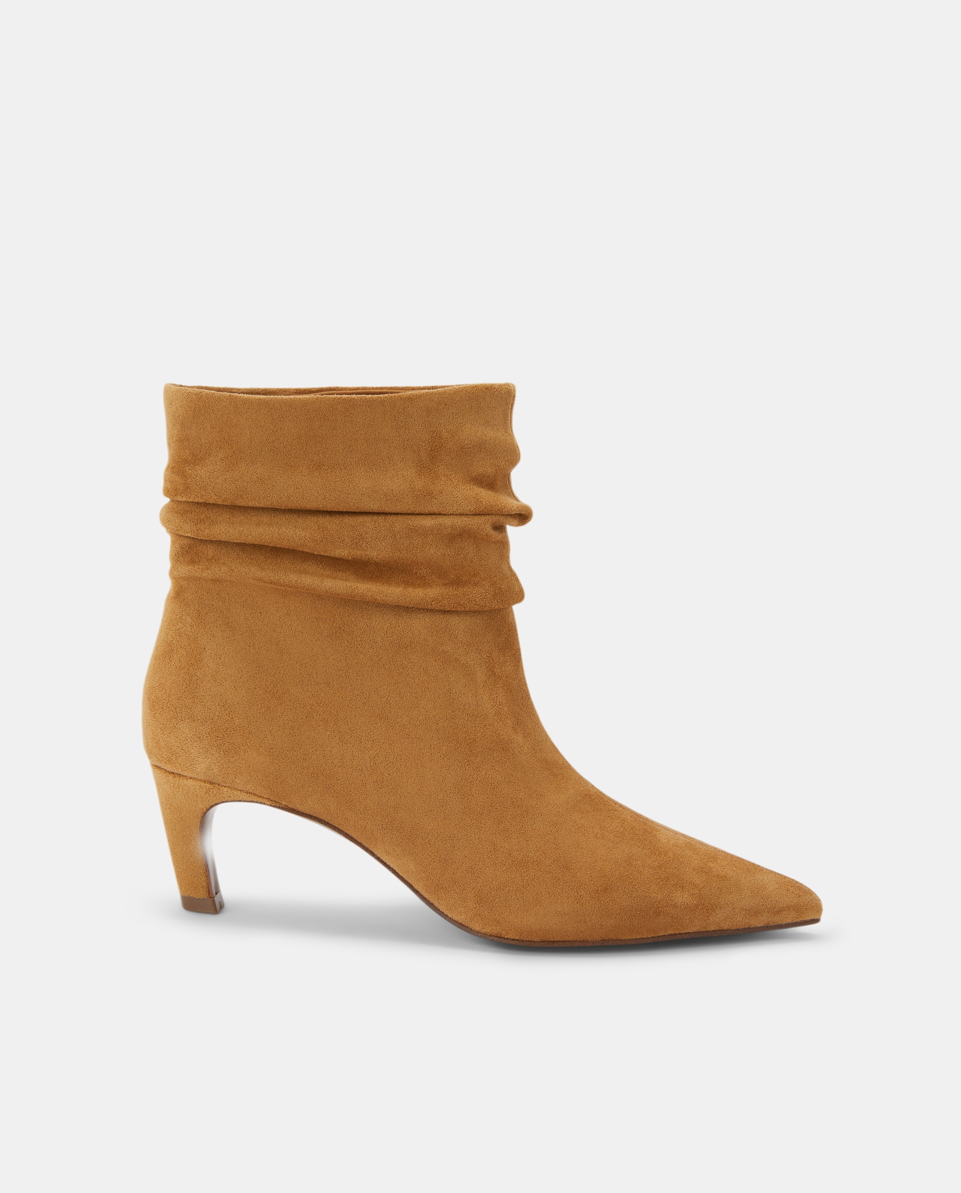 Botins com Salto e Efeito Enrugado Castanho-1