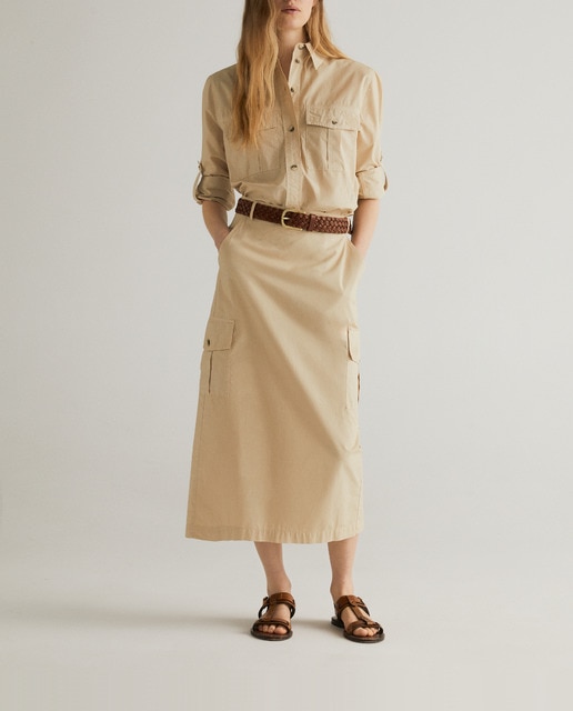 Imagen 0 de Falda de mujer midi lisa