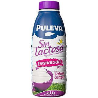 leche desnatada 0% materia grasa sin lactosa botella 1 l - Puleva