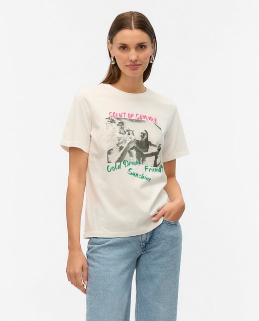 Imagen 0 de Camiseta básica de mujer con estampado