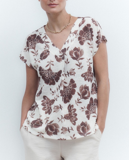 Imagen 0 de Camiseta estampada de manga corta mujer