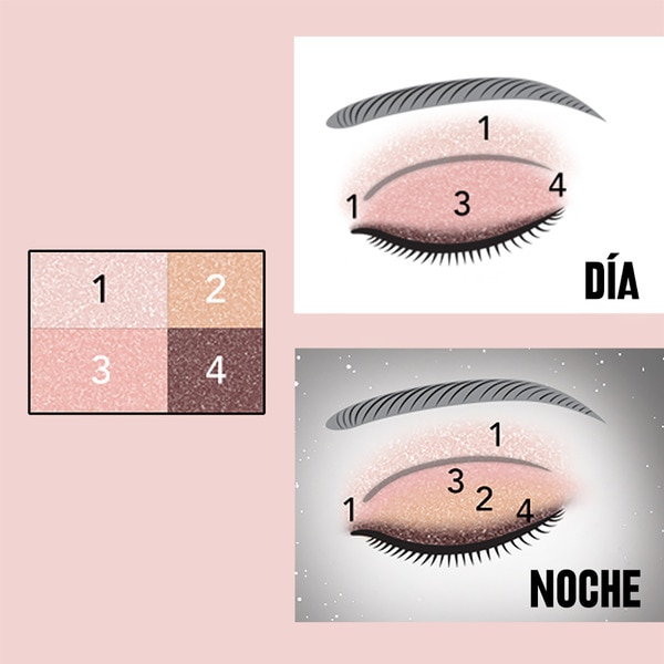 paleta de sombra de ojos Colorstay Day To Night larga duración 4 Colores 505 Decadent