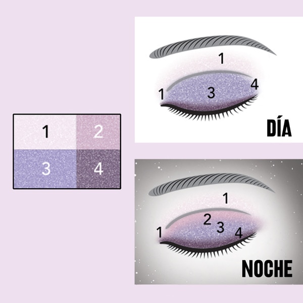 paleta de sombra de ojos Colorstay Day To Night larga duración 4 Colores 530 Seductive