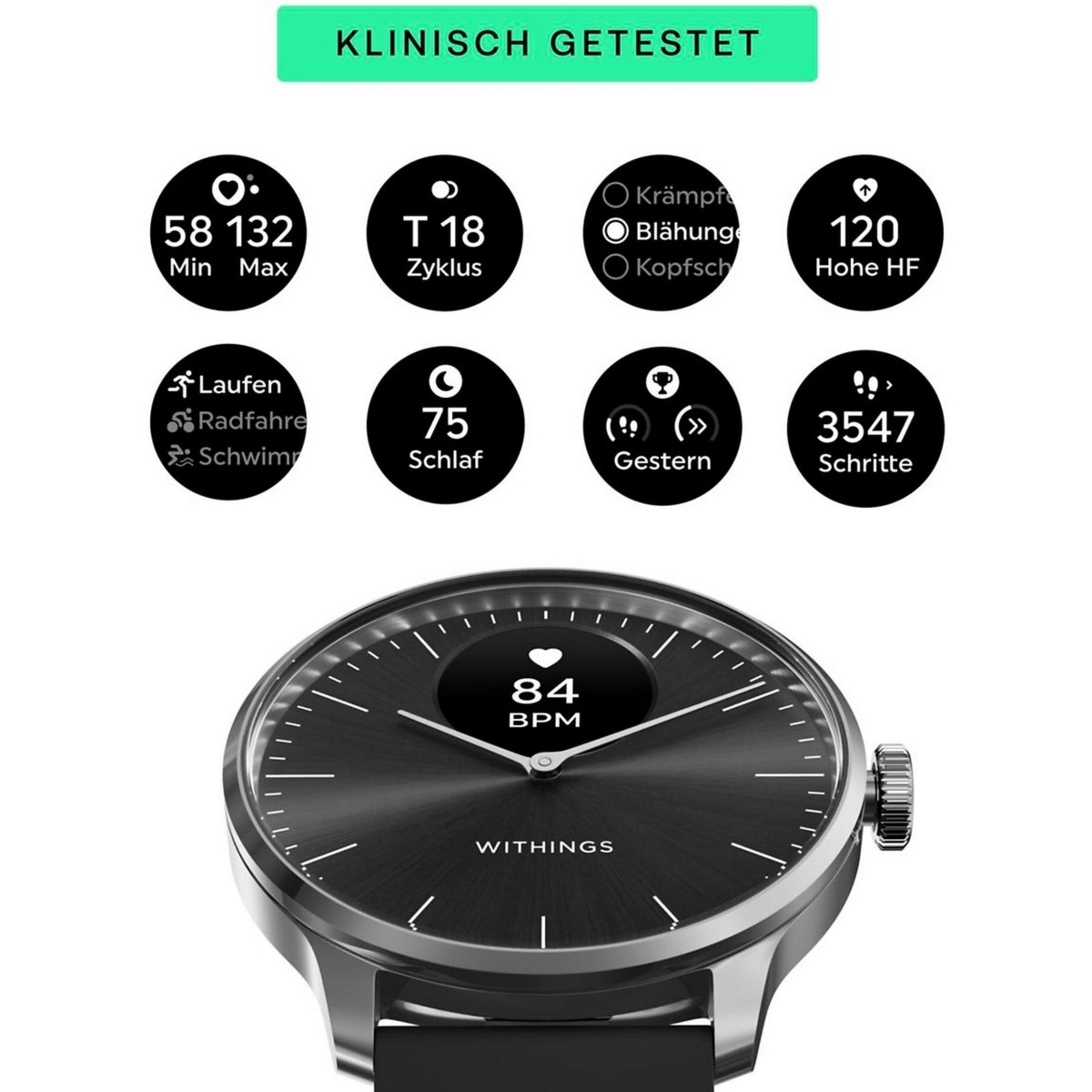 Relógio Withings Scanwatch Light 37mm - Preto 4