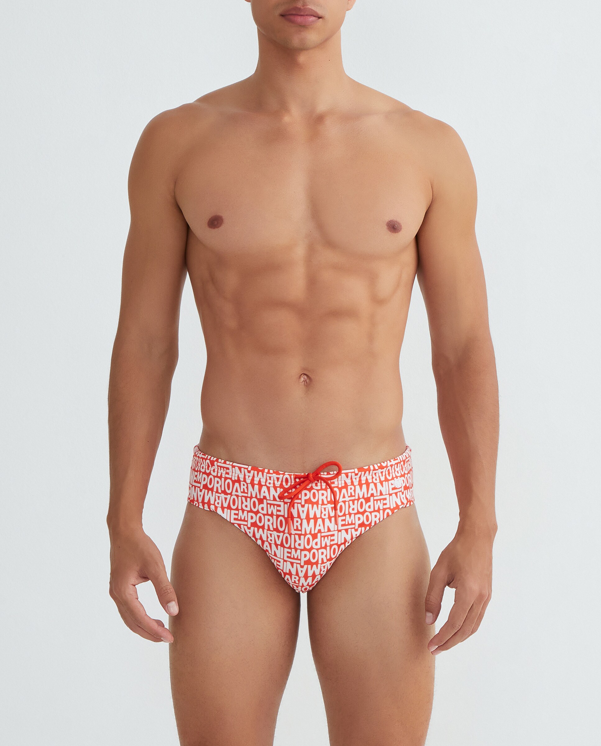 Slip de Banho com All Over Print de Logótipo Vermelho-1