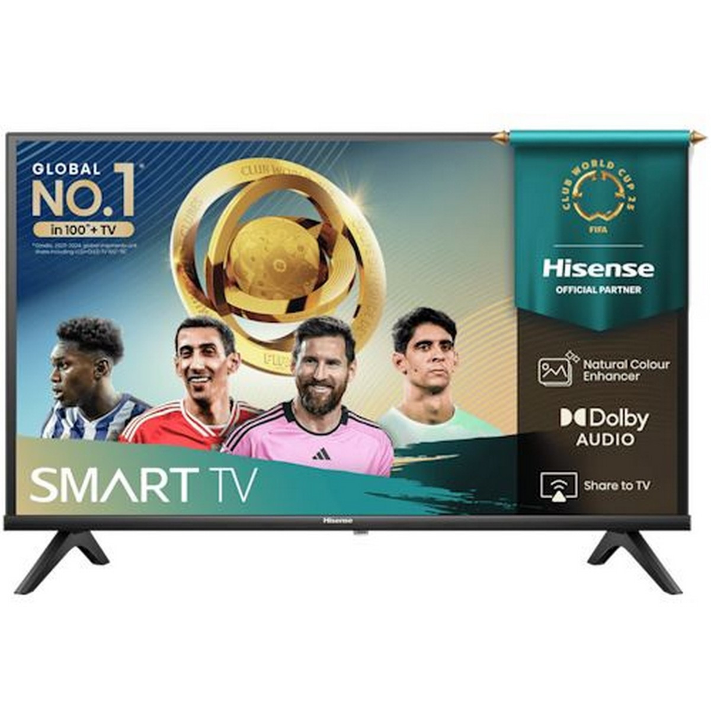 TV LED 32" Hisense 32A4Q, Serie A4Q Smart TV, Sports AI, Dolby DTS HD Sound Preto-1