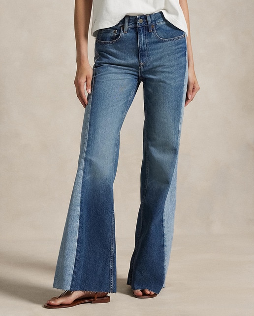 Imagem 0 de Jeans à Boca de Sino em Algodão Elástico