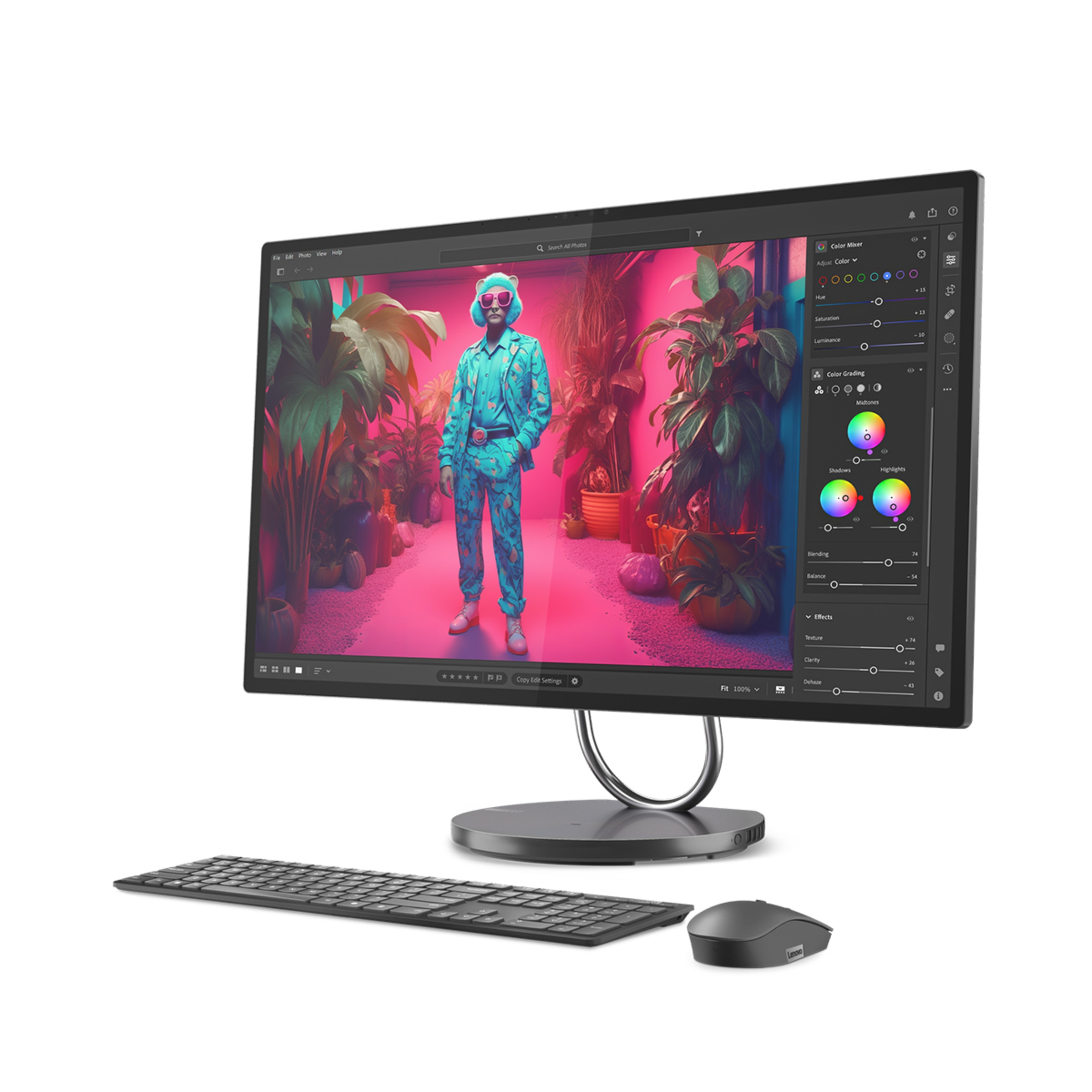All in One Lenovo Yoga AIO 32ILL10, Intel Core Ultra 7-258V, 32GB, 1TB SSD, Nvidia GeForce RTX 4050 6GB, 31,5", W11 Gris Tormenta-5