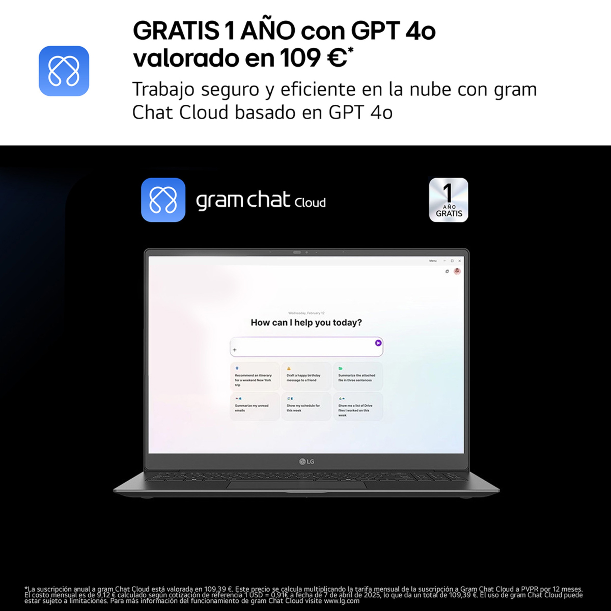 Portátil LG gram 16Z90TL, Intel Core Ultra 5-228V, 16GB, 1TB SSD, 16", W11 Negro-6