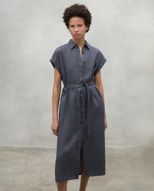 Imagem 0 de Vestido Comprido de Linho Relaxed Fit