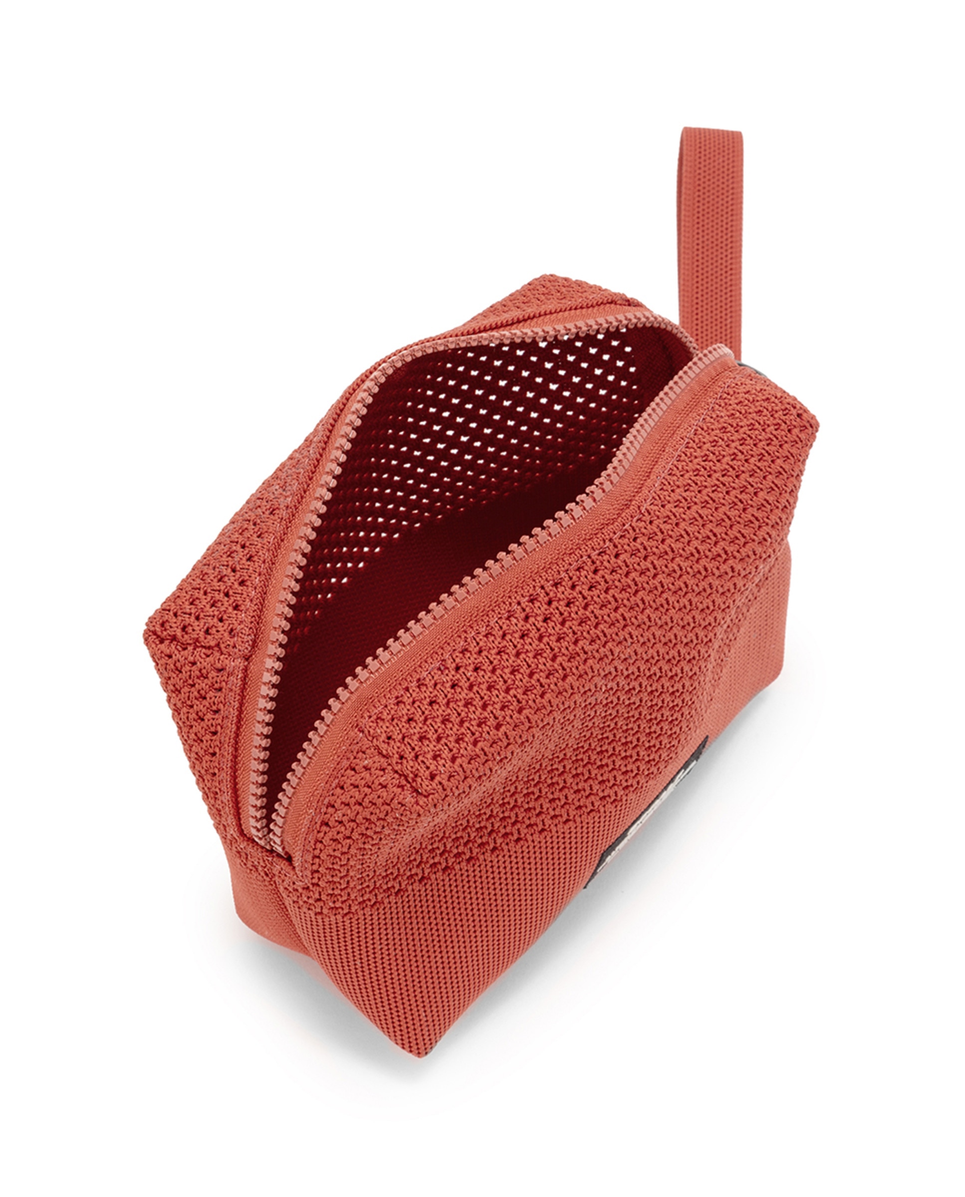 Mala Clutch de Malha com Fecho de Correr Vermelho/Grená-3