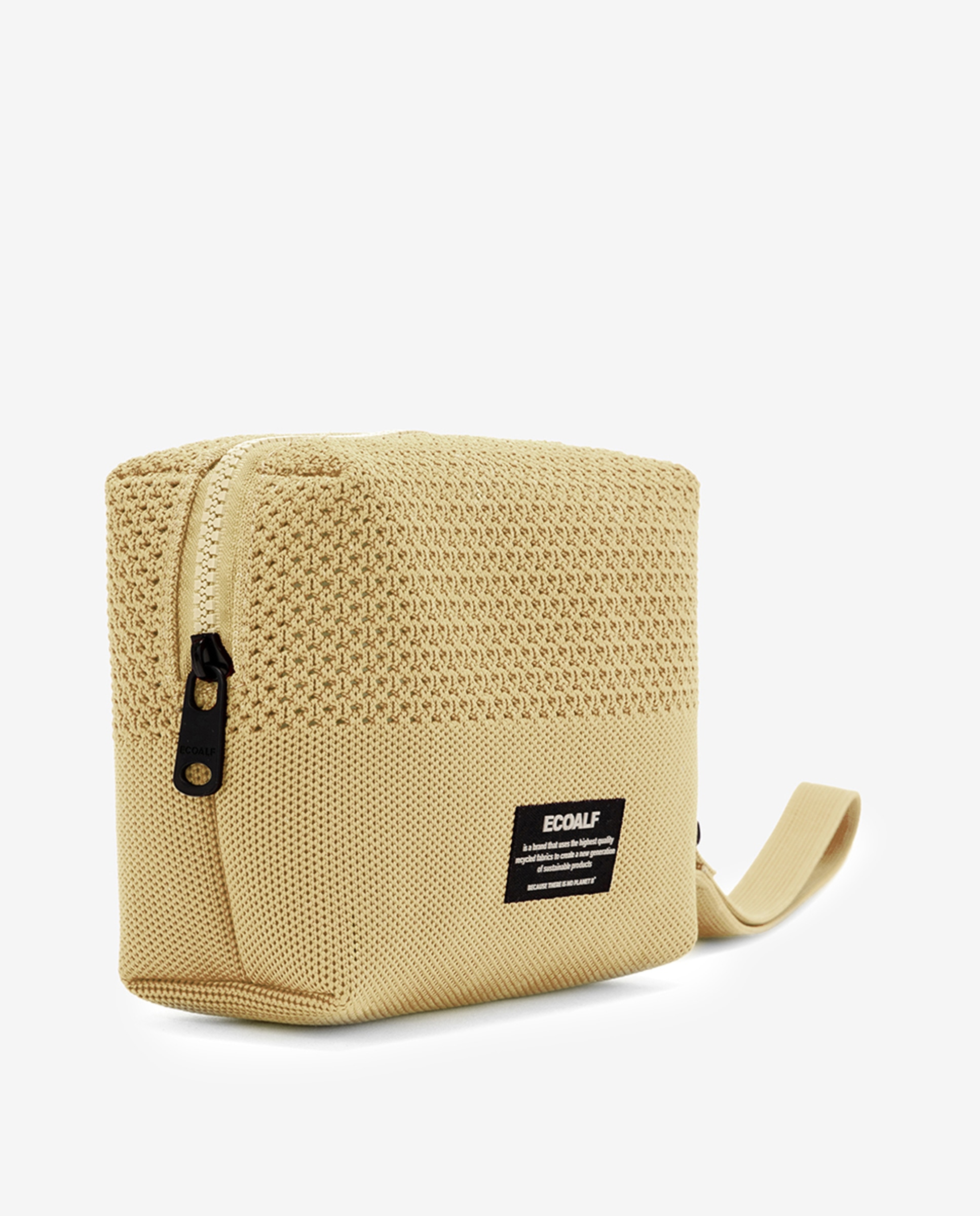 Mala Clutch de Malha com Fecho de Correr Amarelo-2