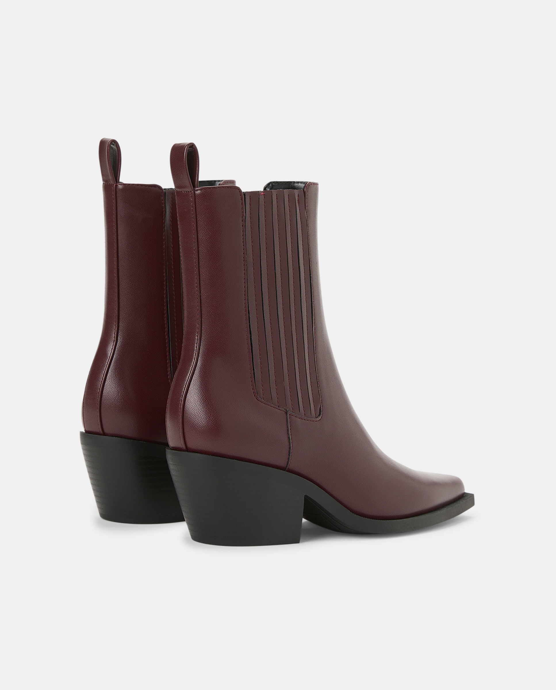Botins Chelsea com Salto Bordeaux-3