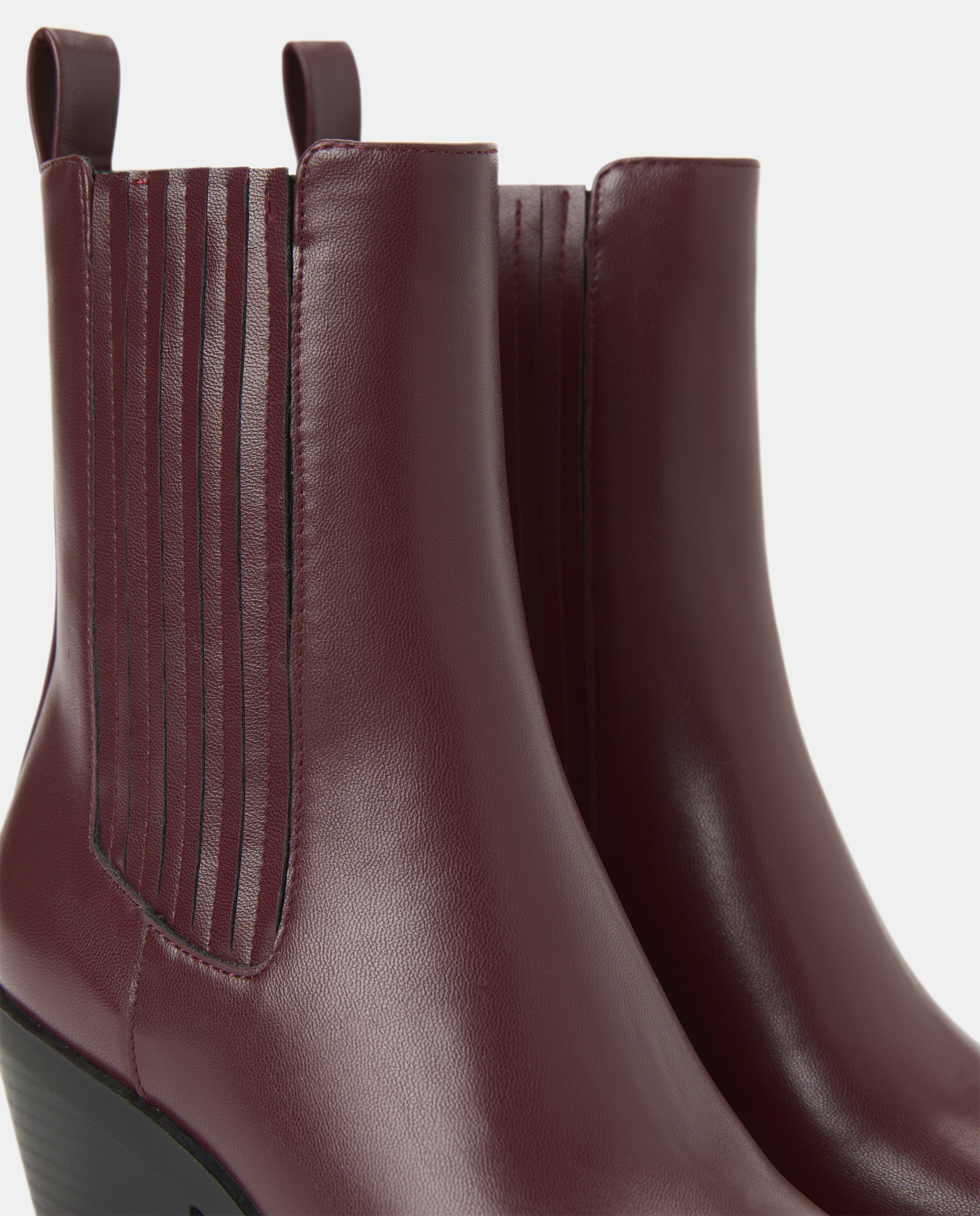 Botins Chelsea com Salto Bordeaux-4