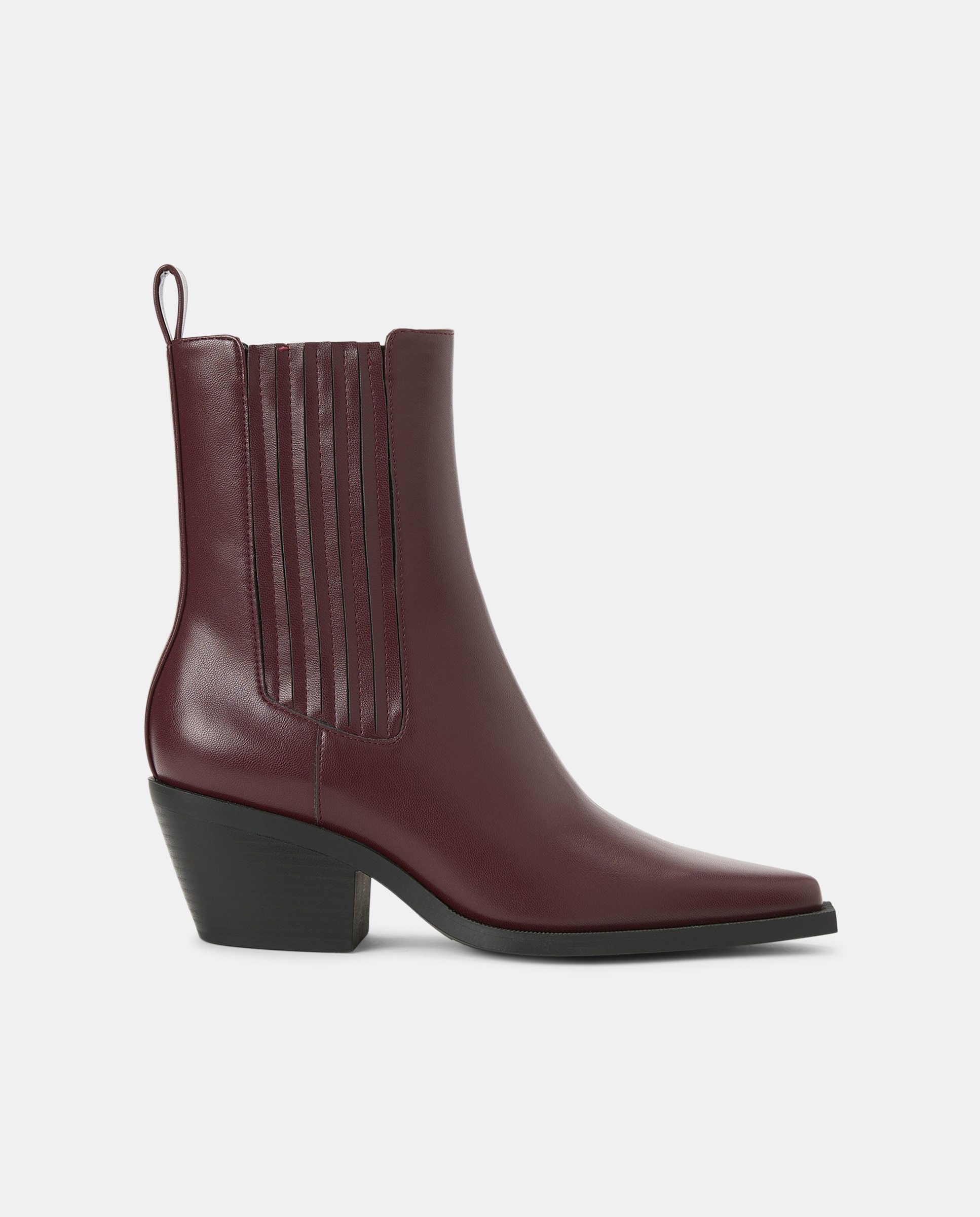Botins Chelsea com Salto Bordeaux-1
