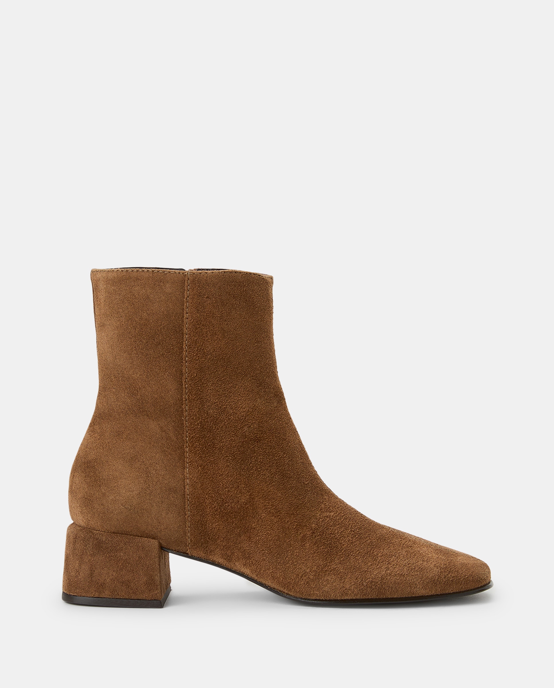 Botins Flexíveis com Salto Castanho-1