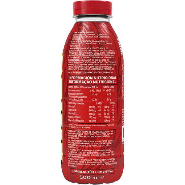 Benfica moisturising isotonic drink berry blend flavour bottle 500 ml
