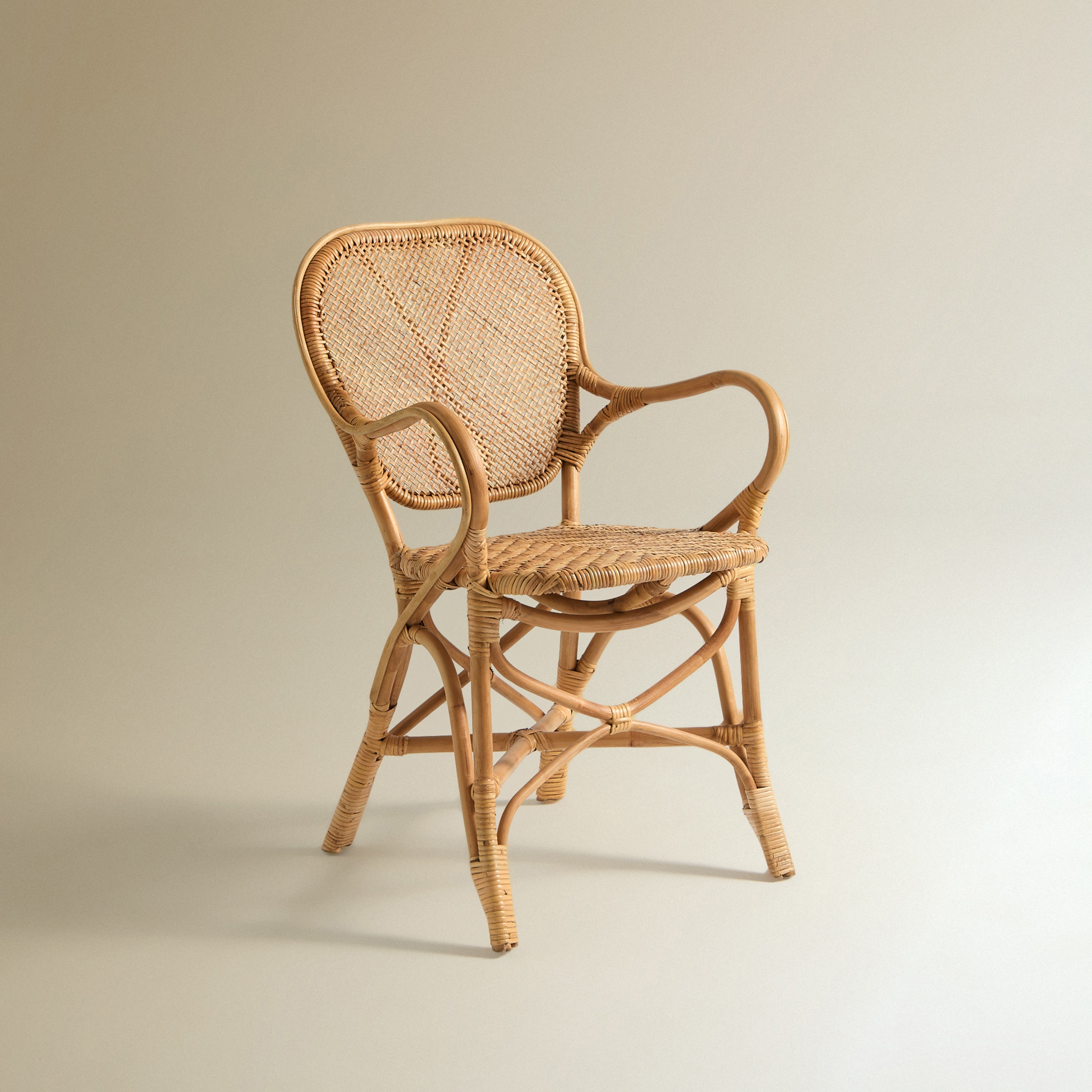 Cadeirão de mesa de rotim Ogan Natural-2