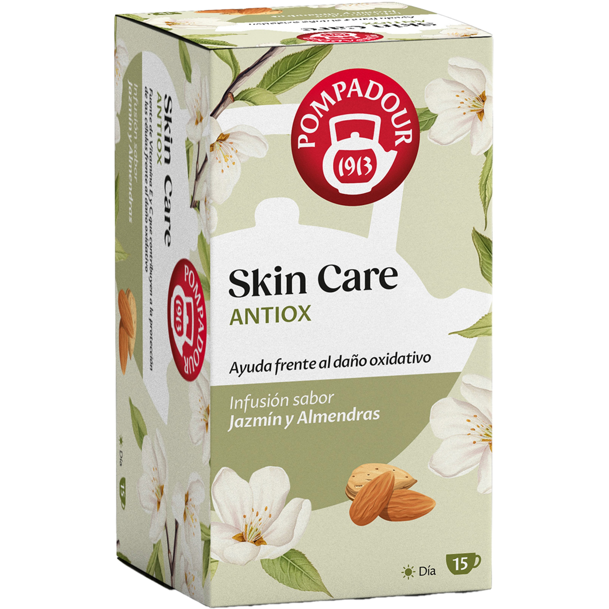 Infusión Skin Care Antiox sabor a jazmín y almendras estuche 15 bolsitas