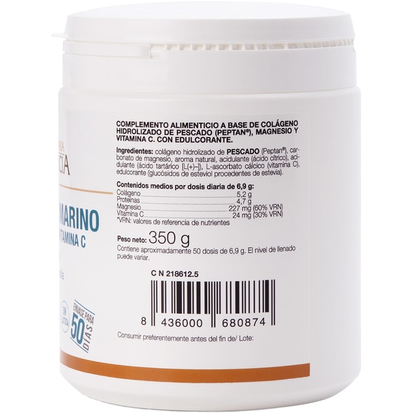 Meereskollagen mit Magnesium und Vitamin C Pulver mit Wassermelonengeschmack glutenfrei Topf 350 g zur Pflege der Gelenke und Muskeln