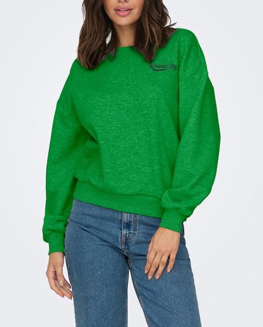 Imagen 0 de Sudadera de mujer con estampado frontal y manga larga