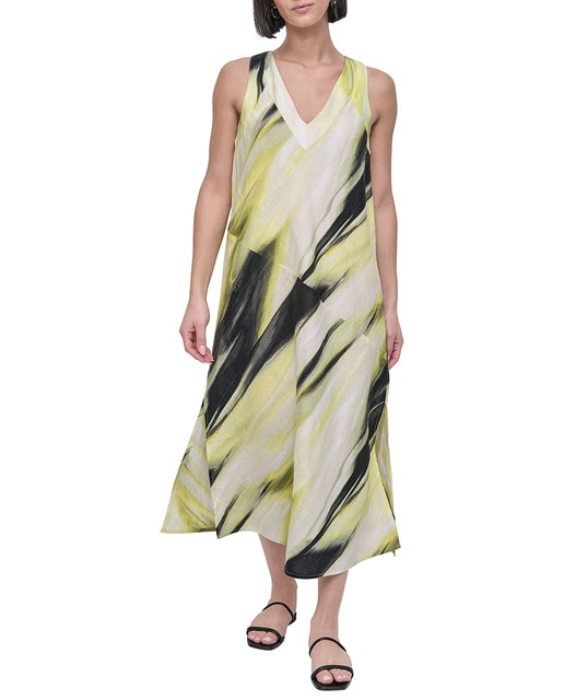 Imagem 0 de Vestido Midi de Alças e em Linho