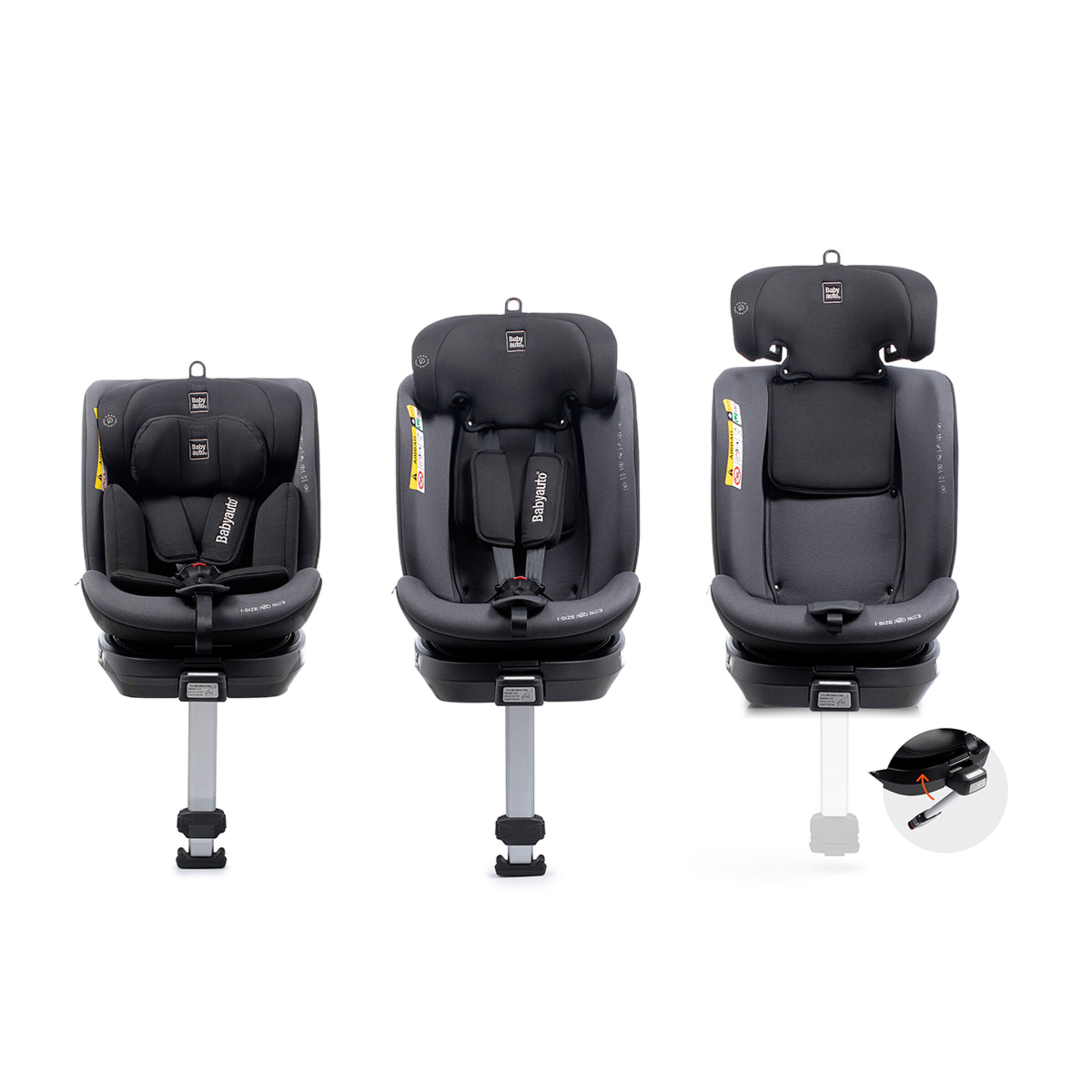 Silla de coche aitana i fix leg support (40-150cm) Negro-6
