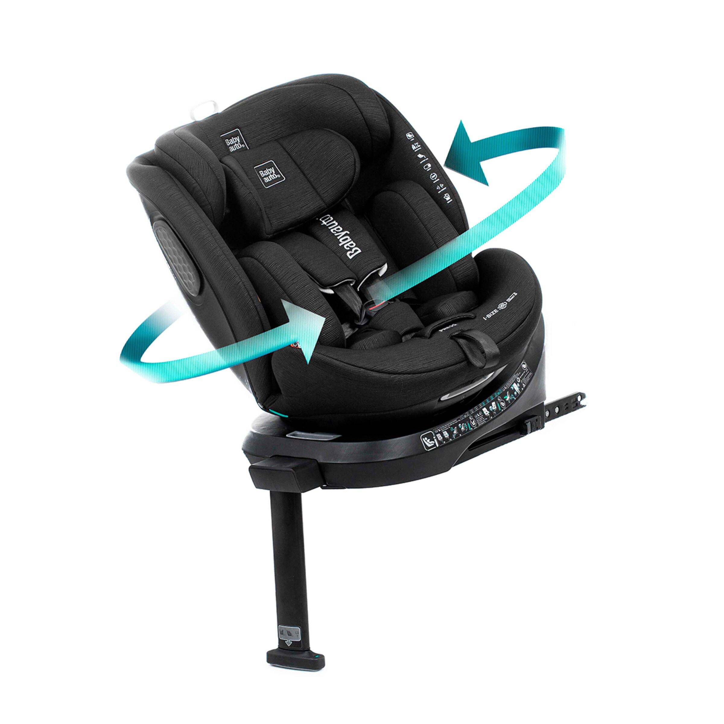 Silla de coche core i fix leg support (40-150cm) Negro-3