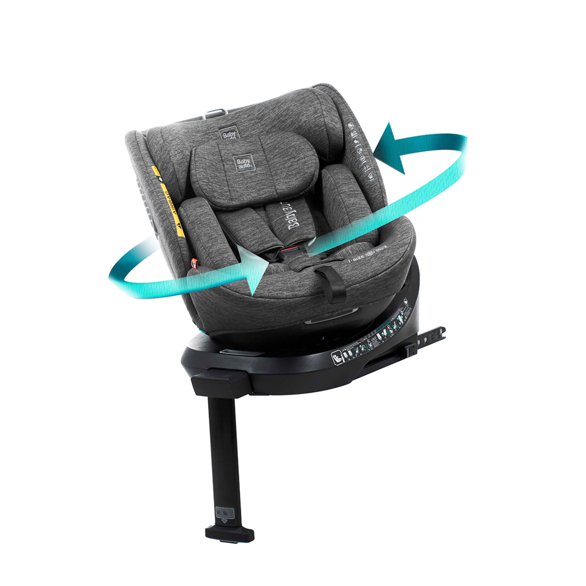 Silla de coche core i fix leg support (40-150cm) Granate-3