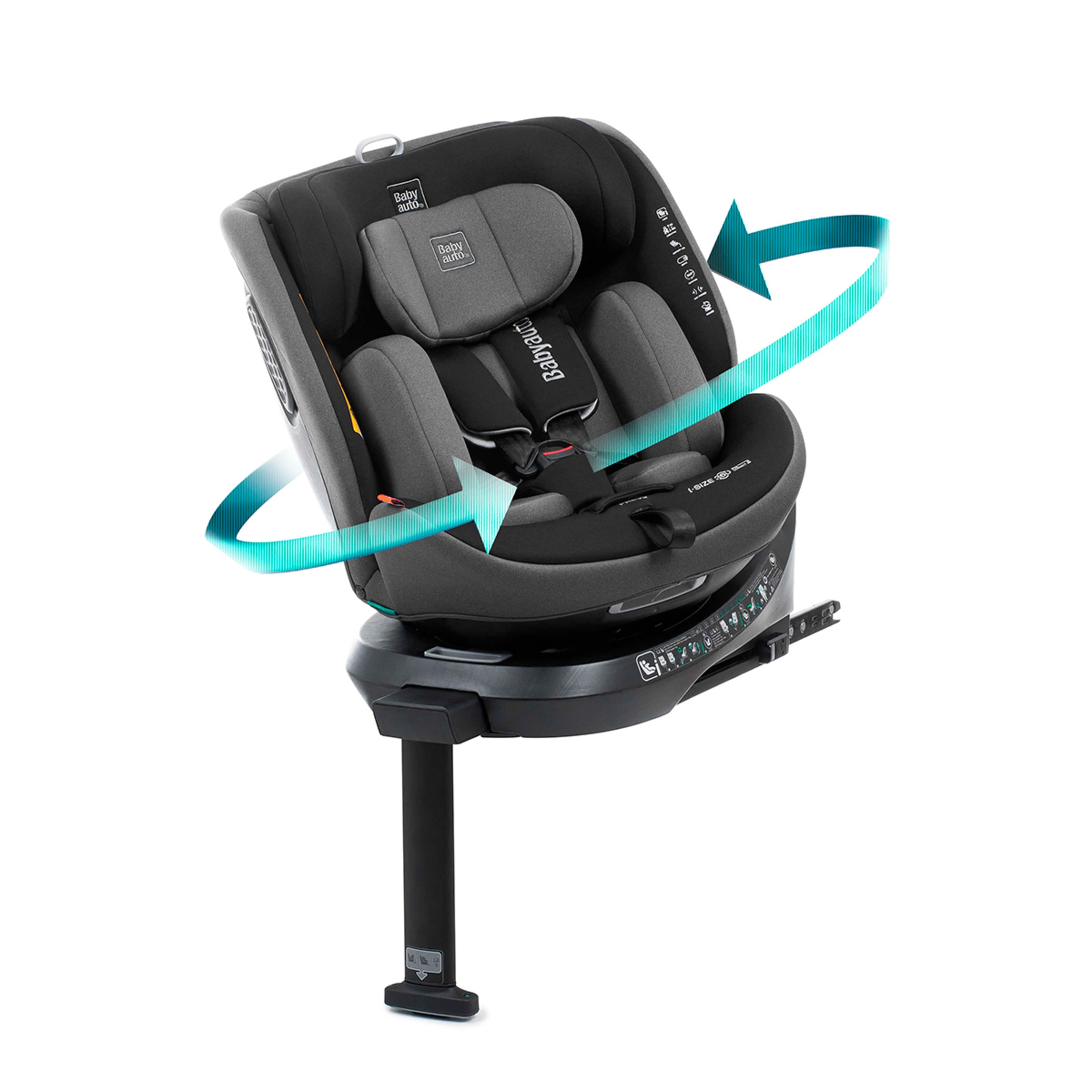 Silla de coche core i fix leg support (40-150cm) Negro-3