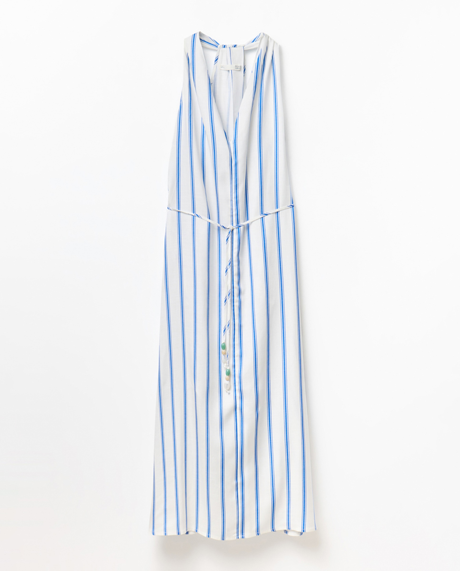 Vestido às Riscas Branco-7