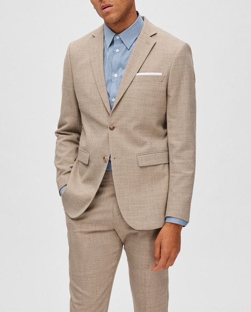 Imagen 0 de Chaqueta de traje de hombre Slim Fit lino