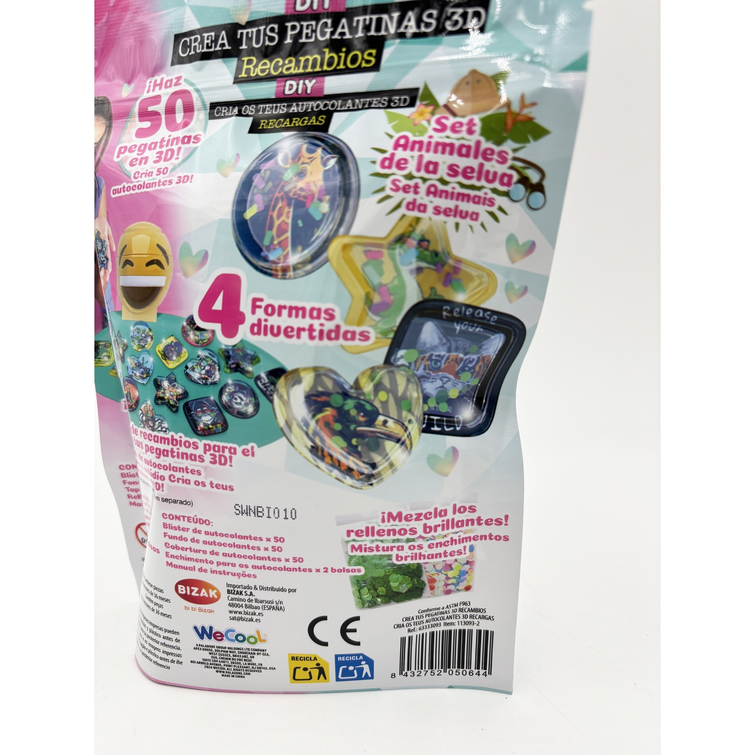 Recambio de pegatinas 3D Safari Bizak 4